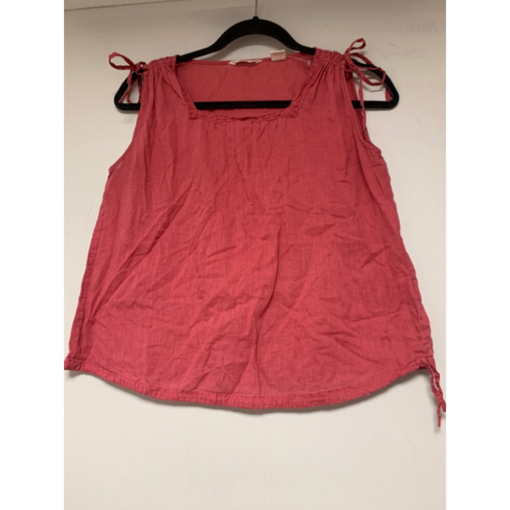 American‎ Eagle Sleeveless Top Women XS Pink Excellent Tie Shoulder Cotton 12280